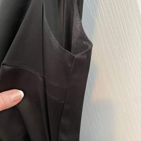 InWear Black Satin dress. Side zipper. Very Flattering! Never worn. - Picture 4 of 13